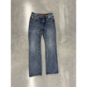 Rock & Roll Cowgirl Jeans Women 16R Bootcut Blue Medium Wash Western